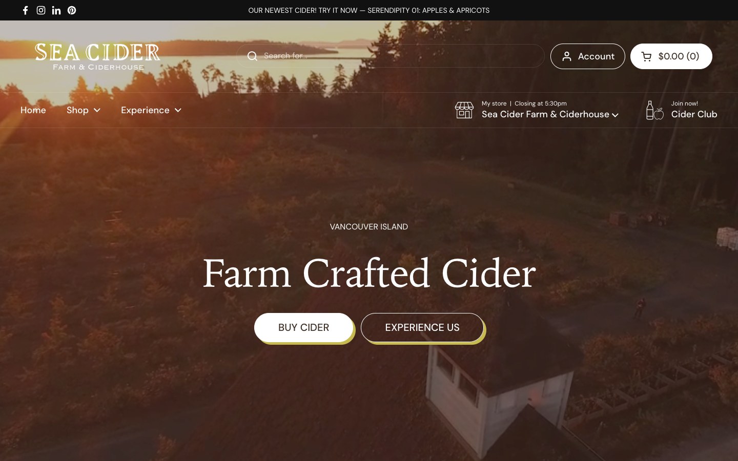 The current homepage